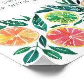 シトラスミモサバーカクテルドリンクパーティーサイン ポスター (角)