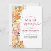 シトラスメインスクイズフォトブライダルシャワー 招待状 (正面)