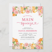シトラスメインスクイーズQRコードブライダルシャワー 招待状 (正面)