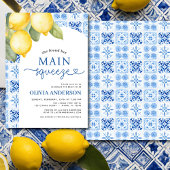 シトラスメ地中海のンスクイズブライダルシャワー 招待状