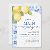 シトラスメ地中海のンスクイズブライダルシャワー 招待状 (正面)