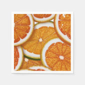 シトラスモダンエレガントオレンジベビーシャワー スタンダードカクテルナプキン (正面)