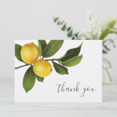 シトラスモダンレモンガーデンブライダルシャワーありがとう 招待状 (スタンド正面)