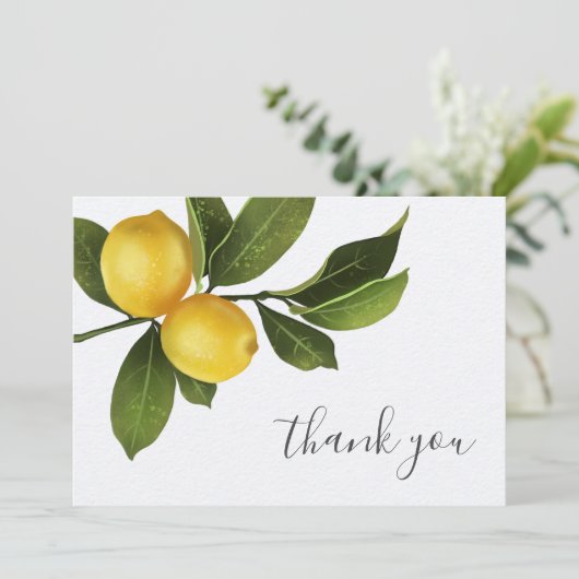 シトラスモダンレモンガーデンブライダルシャワーありがとう 招待状 (スタンド正面)