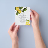 シトラスモダンレモンガーデンブライダルシャワー招待状 チラシ (手)