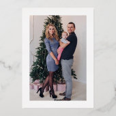 シトラスモノグラムのリースクリスマス金ゴールド 箔シーズンカード (裏面)