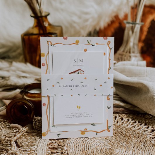 シトラスモノグラム | アモア&アランシ結婚ーズ 招待状ベリーバンド