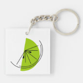 シトラスライムキーチェーン角両面 キーホルダー (裏面)