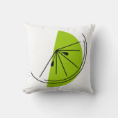シトラスライムグリーンバックスクエア装飾用クッション クッション (正面)