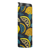 シトラスライムレモンドールの手描き模様の背景 タンブラー (回転右)