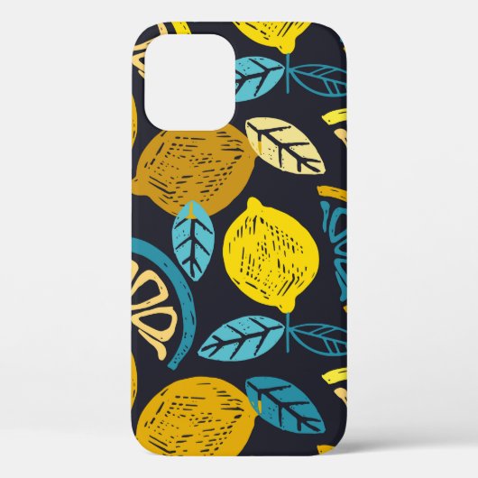 シトラスライムレモンドールの手描き模様の背景 Case-Mate iPhoneケース (裏面)