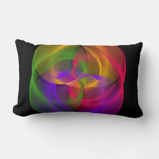 シトラスラズベリーブレンドジオメトリック装飾用クッション ランバークッション (正面)