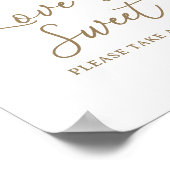 シトラスラブズスウィートブライダルシャワーサイン ポスター (角)