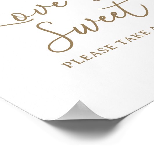 シトラスラブズスウィートブライダルシャワーサイン ポスター (角)