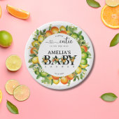 シトラスリトルかわいこちゃんオレンジグリーンフローラ ペーパープレート