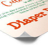 シトラスリトルかわいこちゃんオレンジベビーおむつラッフルゲーム ポスター (角)