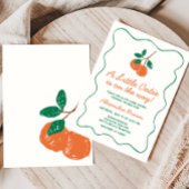 シトラスリトルかわいこちゃんモダンベビーシャワー 招待状