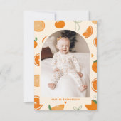 シトラスリトルかわいこちゃん誕生日写真 サンキューカード (裏面)