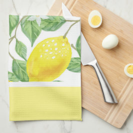 シトラスレモンとグリーン葉ズキッチン キッチンタオル