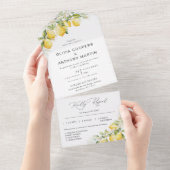 シトラスレモンの結婚式オールインワン招待状 オールインワン招待状 (貼ってはがせる)