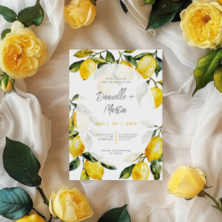 シトラスレモンイタリア結婚式招待状 招待状