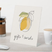 シトラスレモンギフトカードテーブルブライダルシャワー 台座サイン (インサイチュ)