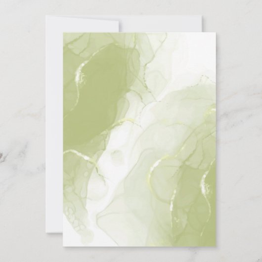 シトラスレモンケー地中海のキブライダルシャワー 招待状 (裏面)