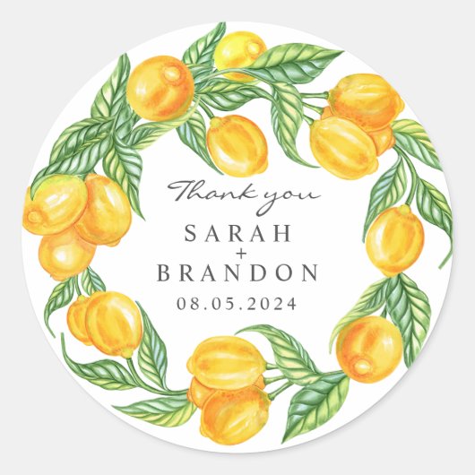シトラスレモンサマー結婚ズ ラウンドシール (正面)