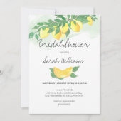 シトラスレモンズミントウォッシュフレッシュブライダルシャワー 招待状 (正面)