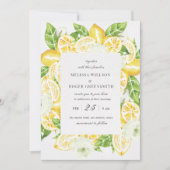 シトラスレモンツリーデスティネーションウェディング招待状 (正面)