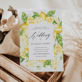 シトラスレモンツリーホワイト結婚式招待状