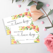 シトラスレモンドロップの数ブライダルシャワーゲーム エンクロージャーカード