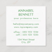 シトラスレモンパターンプロフェッショナル スクエア名刺 (裏面)