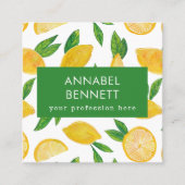 シトラスレモンパターンプロフェッショナル スクエア名刺 (正面)
