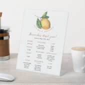 シトラスレモンファースト誕生日マイルストーン誕生日 台座サイン (インサイチュ)