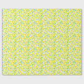 シトラスレモンフルーツパターン装飾用クッション ラッピングペーパー (フラット)