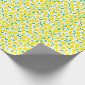 シトラスレモンフルーツパターン装飾用クッション ラッピングペーパー (角)