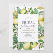 シトラスレモンフローラウォーターカラーブライダルシャワー 招待状 (正面)