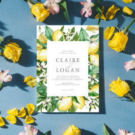 シトラスレモンフローラウォーター結婚カラー 招待状