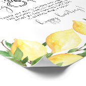 シトラスレモンフローラリングや輪狩りブライダルシャワーゲーム ポスター (角)