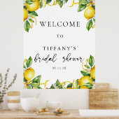 シトラスレモンブライダルシャワーウェルカムサイン ポスター (キッチン)