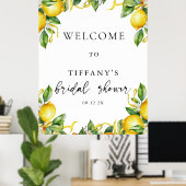 シトラスレモンブライダルシャワーウェルカムサイン ポスター (ホームオフィス)