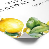 シトラスレモンブライダルシャワーウェルカムサイン ポスター (角)