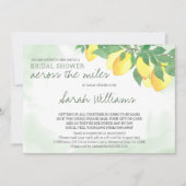 シトラスレモンブライダルシャワーバイメールミントウォッシュ 招待状 (正面)