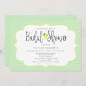 シトラスレモンブライダルシャワー招待 招待状 (正面/裏面)