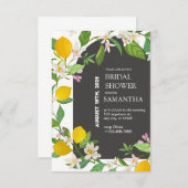 シトラスレモンブライダルシャワー招待 招待状 (正面/裏面)