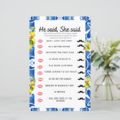 シトラスレモンブルータイルブライダルシャワーゲーム (スタンド正面)