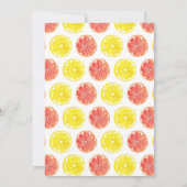 シトラスレモンポメロメインスクイーズブライダルシャワー 招待状 (裏面)