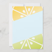 シトラスレモンライムイエローブルーサマーパーティー 招待状 (裏面)