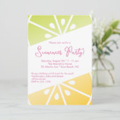 シトラスレモンライムピンク&イエローサマーパーティー 招待状 (スタンド正面)
